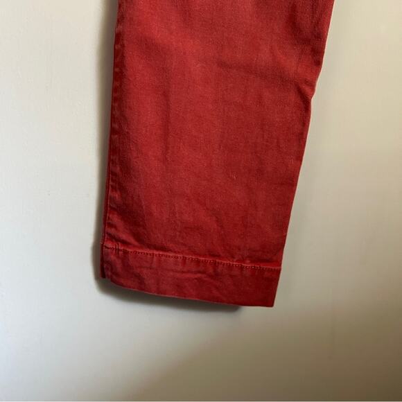 CAbi Burnt Orange Mid-Rise Straight Leg Pockets Center Seam Khaki Pants Size 10 - Picture 9 of 13